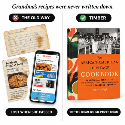 Timber African-American Heritage Cookbook - Comparison